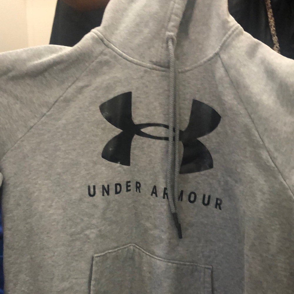 Grey under amour hoodie